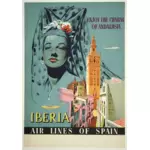 Andalusia promotional travel poster vector illustration