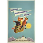 Bayerska Alperna vintage travel bild