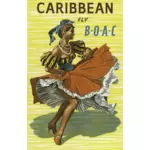 Caribbean travel poster