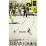 Cudowny obraz podróż starodawny Copenhagen