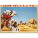Vintage reizen poster van Egypte