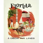 Florida travel affisch