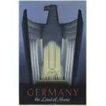 Vektorgrafik av tyska vintage travel affisch