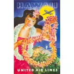 Havajské turistiky plakát