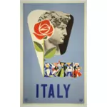 Cartaz de viagens vintage italiano