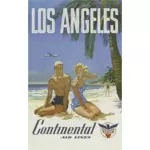 로스 앤젤레스에 대 한 포도 수확 여행 포스터