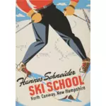 स्की स्कूल पोस्टर