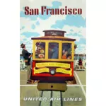 Vintage-plakat z San Francisco