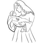 Jungfrau Maria und Baby Jesus II