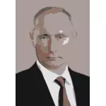 Vladimir Putin portrait vector clip art