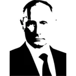Vladimir Putin porträtt vektorritning