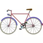 彩色自行车矢量图像