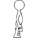 歩く男のイメージをアニメーション化