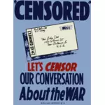 Zensur-Krieg-Plakat