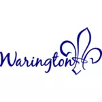Warington texte en image vectorielle bleu