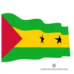 Golvende vlag van Sao Tomé en Principe