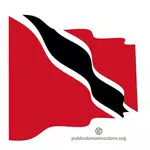 Bandeira ondulada de Trinidad e Tobago
