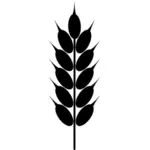 Silhouette vector clip art of wheat
