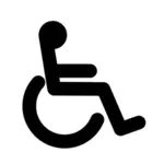 Disabled people vector sign