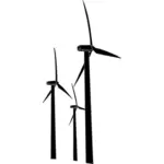 Wind-Turbinen-silhouette