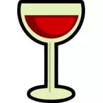 Immagine di vettore di vetro vino pieno