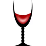 Retro-Wein Glas mit Wein
