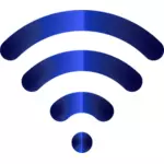 Blå trådlös signal-ikonen