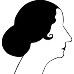 Imágenes Prediseñadas vector retro perfil femenino