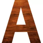 Holzstruktur Alphabet A