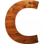 Alfabeto de madera textura C