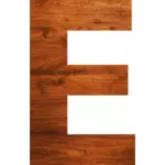 Holzstruktur Alphabet E
