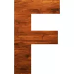 Alfabeto de madera textura F