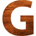 木製のスタイルでアルファベット G