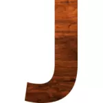 Holzstruktur Alphabet J