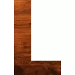 Alfabeto de textura de madera L
