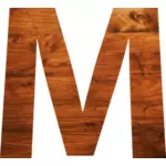 Holzstruktur Alphabet M