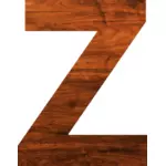 Wood texture alphabet Z