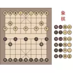 Chiński szachownicy wektorowa