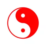 Röd yin yang
