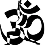 Йога с символом ом