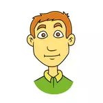 若い男の漫画のキャラクターのベクトル画像