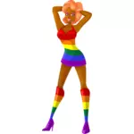 Egzotyczne Danseuse w kolorach LGBT