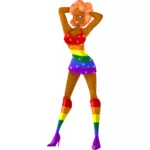 Red-haired stripper vector image
