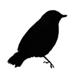 黒い鳥アウトライン ベクトル画像