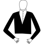 Векторное изображение безликий человек в костюме