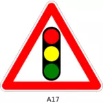 Semafori vector cartello stradale
