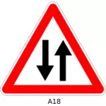 Zwei-Weg-Verkehrszeichen