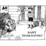 幸せな感謝祭カード ベクトル イラスト