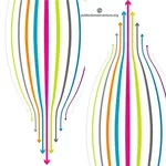 Abstract background with colorful arrows