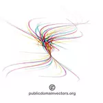 Curved abstract lines vector